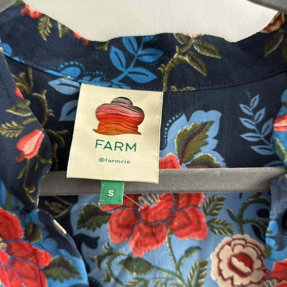 Farm Rio Floral Print Long Sleeve Midi Dress - Picture 4 of 4